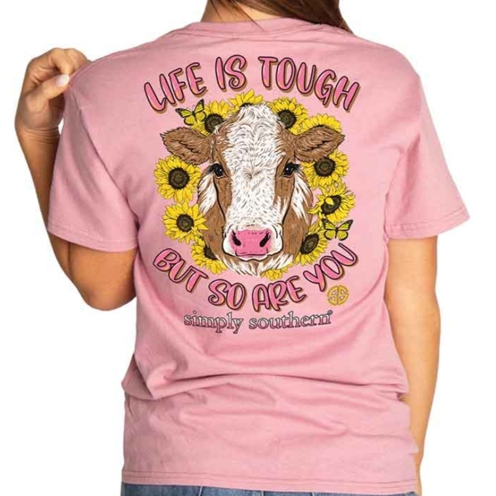 Simply Southern Life is Tough Cow Tee